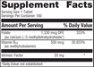 Intrinsi Vitamin B12-Folate 180 tablets Supplement Facts Label