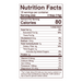 Organic Cacao Nibs 8 oz Nutrition Facts Label