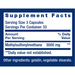 MSM 1000 mg 100 capsules Supplement Facts Label