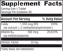 Intrinsi Vitamin B12-Folate 60 tablets Supplement Facts Label