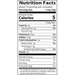 Organic Agar Powder 2 oz Nutrition Facts Label