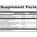 MyoCalm Plus 180 tablets Supplement Facts Label