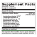 Supplement Facts label for UltraFlora BiomePro Probiotic 30 Capsules by Metagenics