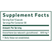 Glutathione 500 30 caps Supplement Facts Label