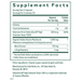 L-Ergo Complex 60 capsules Supplement Facts Label