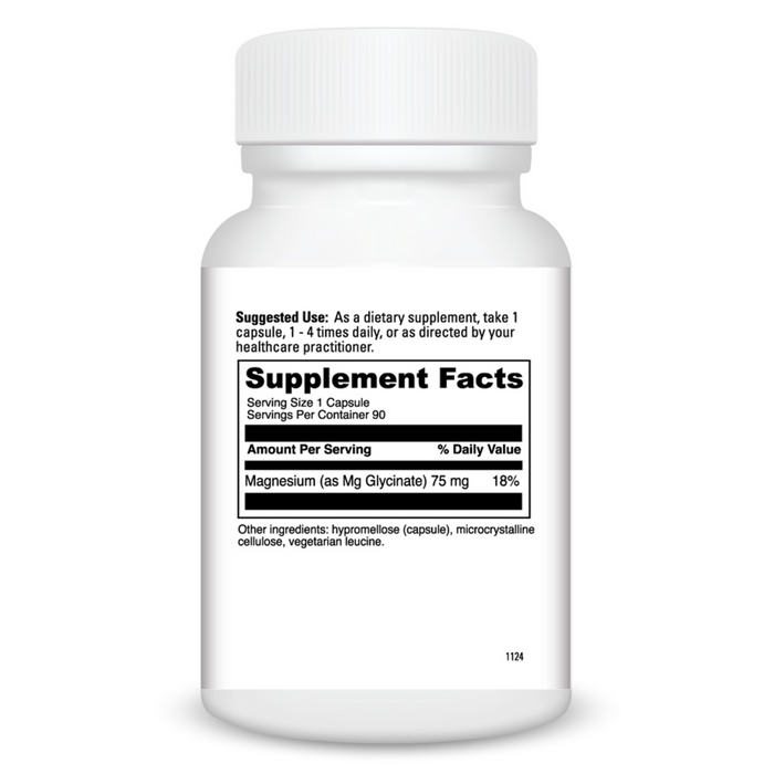 Magnesium Glycinate 90 capsules Supplement Facts