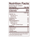 Organic Sweet Cacao Nibs 8 oz Nutrition Facts Label