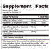 MyoCalm 60 tablets Supplement Facts Label