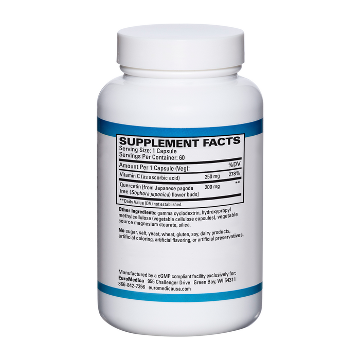 Quercetin plus Vitamin C 60 capsules Supplement Facts