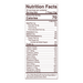 Organic Chia Seeds 16 oz Nutrition Facts Label
