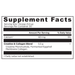 Creatine + Collagen Unflavored 30 servings Supplement Facts Label