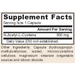 N-A-C 500 mg 60 caps Supplement Facts Label