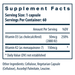 Vitamin D3 + K2 60 caps Supplement Facts Label