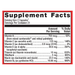 AdvaClear 42 capsules Supplement Facts Label