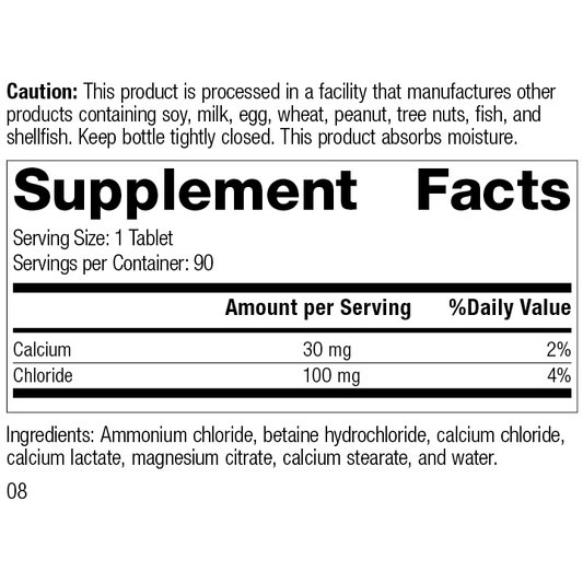 Cal-Amo®, 90 Tablets, Rev 08 Supplement Facts