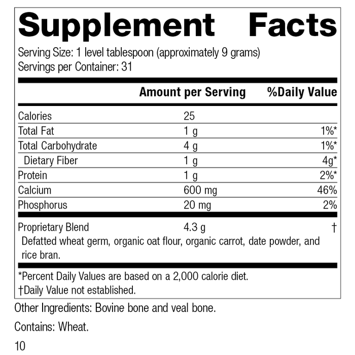 Calcifood® Powder, 10 Ounces, Rev 10 Supplement Facts