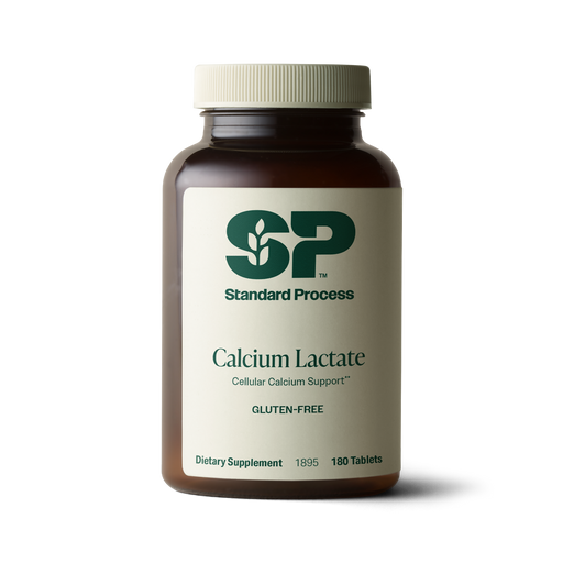 An image of a bottle of Calcium Lactate, 180 tablets.