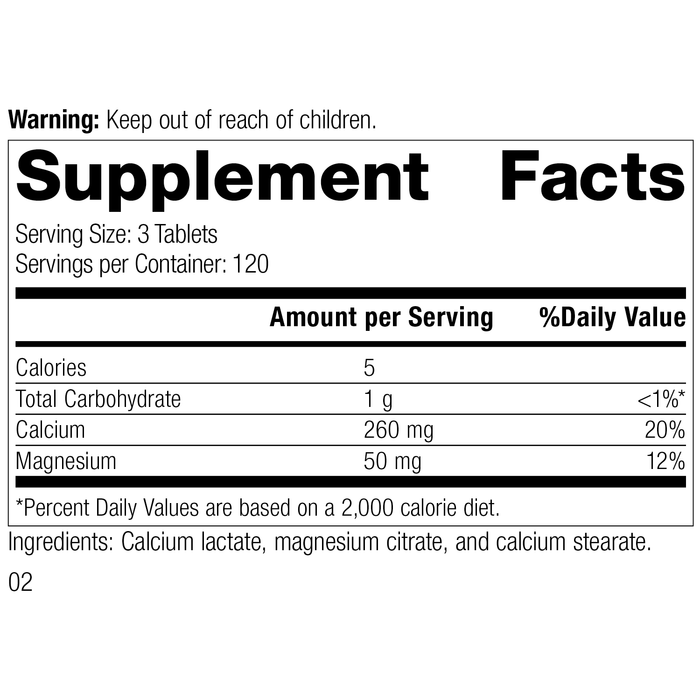 Rev 02 Supplement Facts