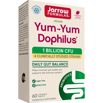 Yum-Yum Dophilus Raspberry 60 tabs by Jarrow Formulas