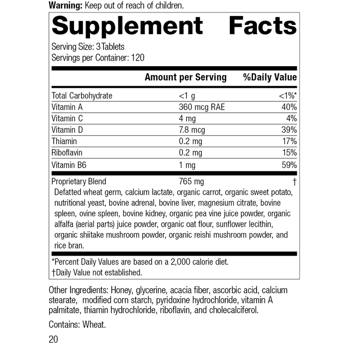 Catalyn, 360 tablets, Supplement Facts