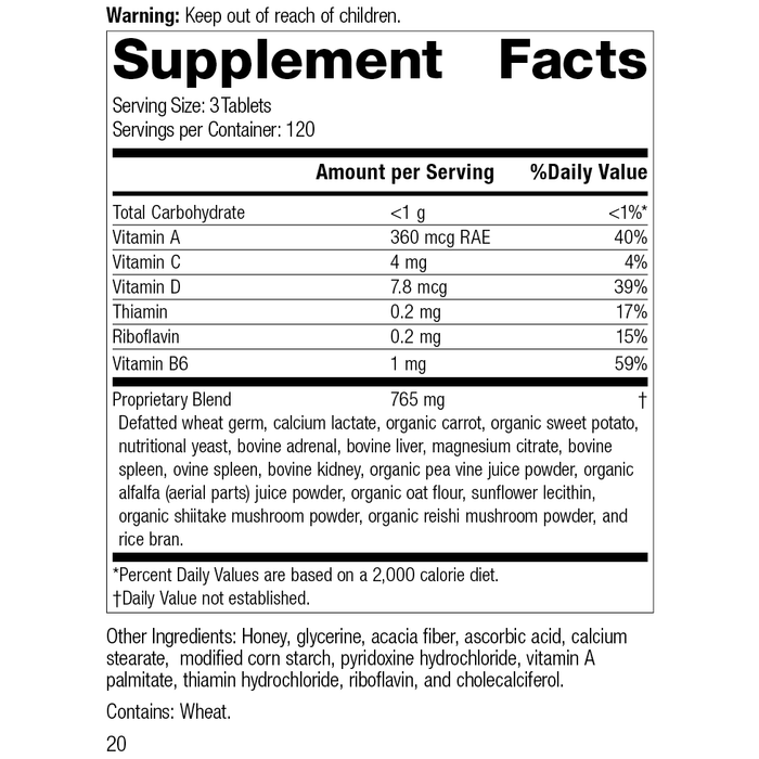 Catalyn, 360 tablets, Supplement Facts