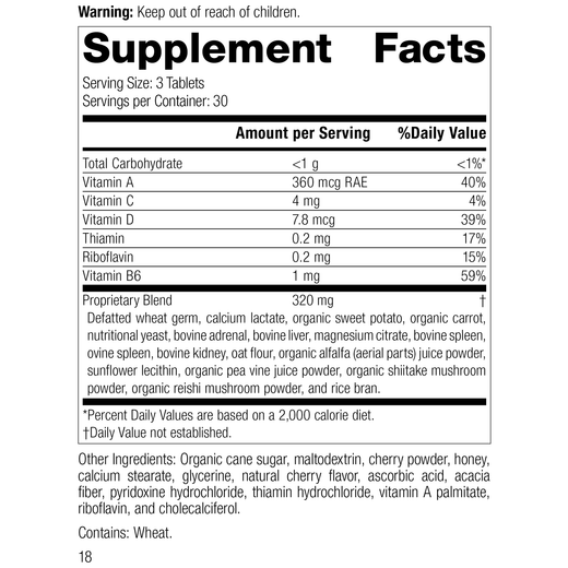 Catalyn® Chewable, 90 Tablets, Rev 18 Supplement Facts