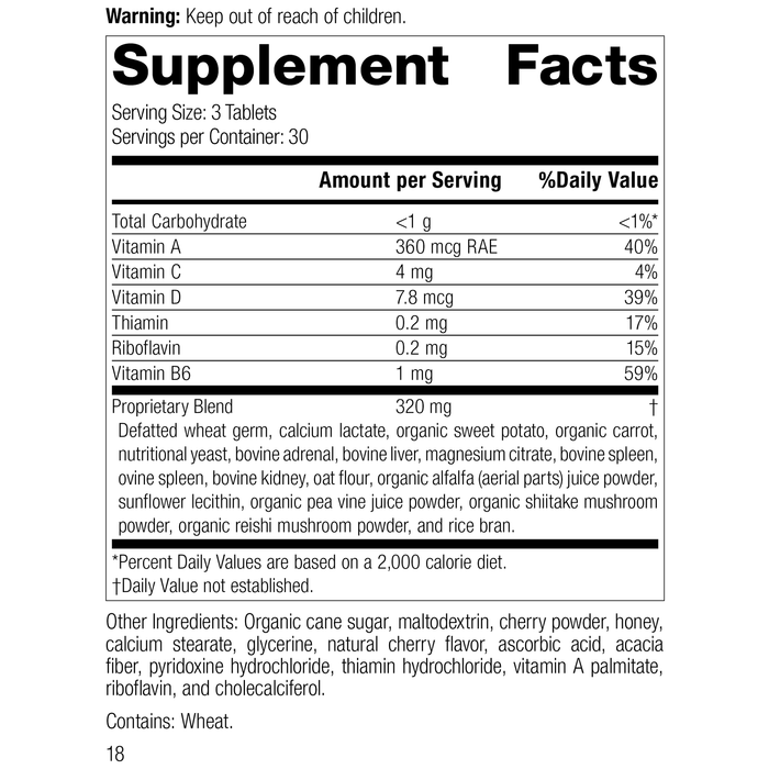 Catalyn® Chewable, 90 Tablets, Rev 18 Supplement Facts