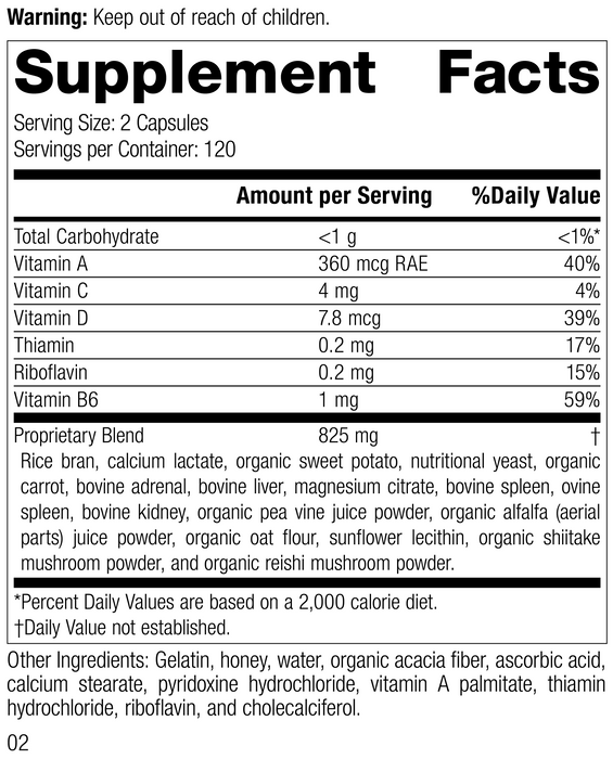 Catalyn® GF, 240 Capsules Rev 01 Supplement Facts