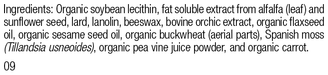 Rev 09 supplement facts for Chlorophyll Complex Ointment™, 0.6 oz (18 g).