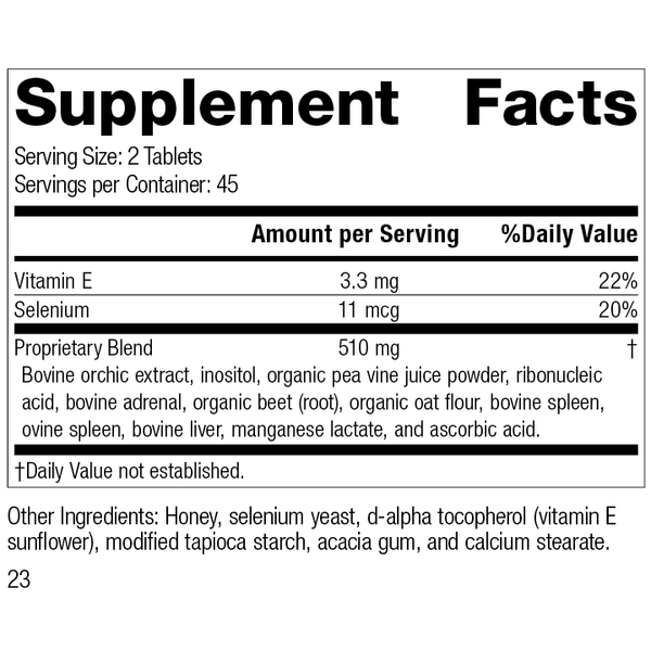 Cataplex® E, 90 Tablets, Rev 23 Supplement Facts