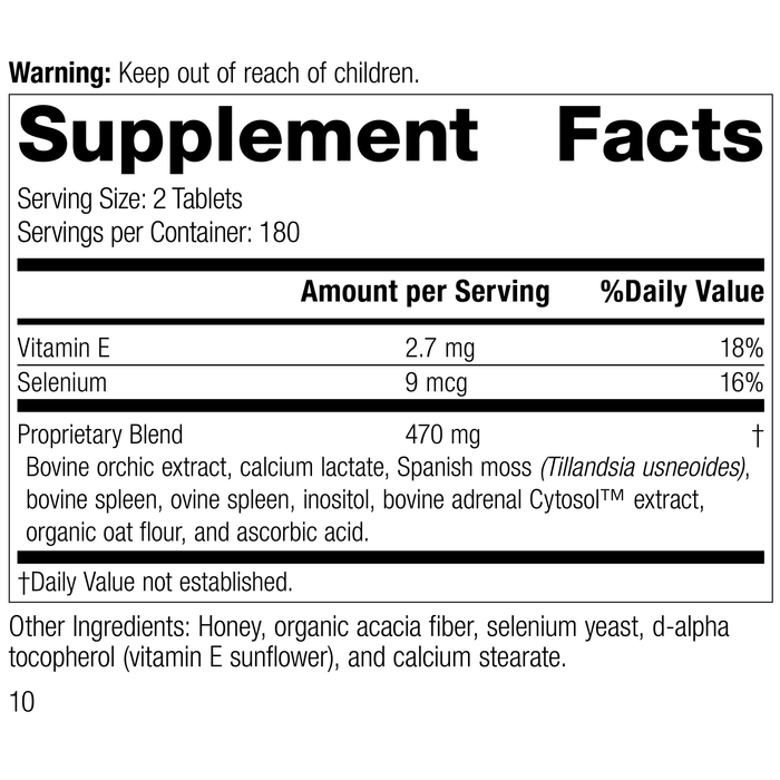 Cataplex® E2, 360 Tablets, Rev 09 Supplement Facts
