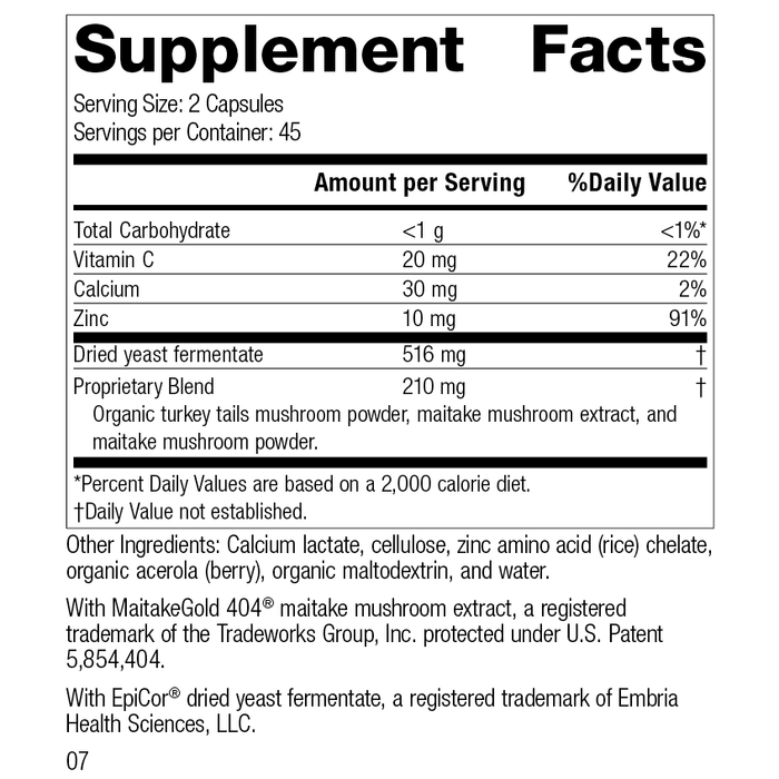 Epimune Complex, 90 Capsules, Rev 06 Supplement Facts