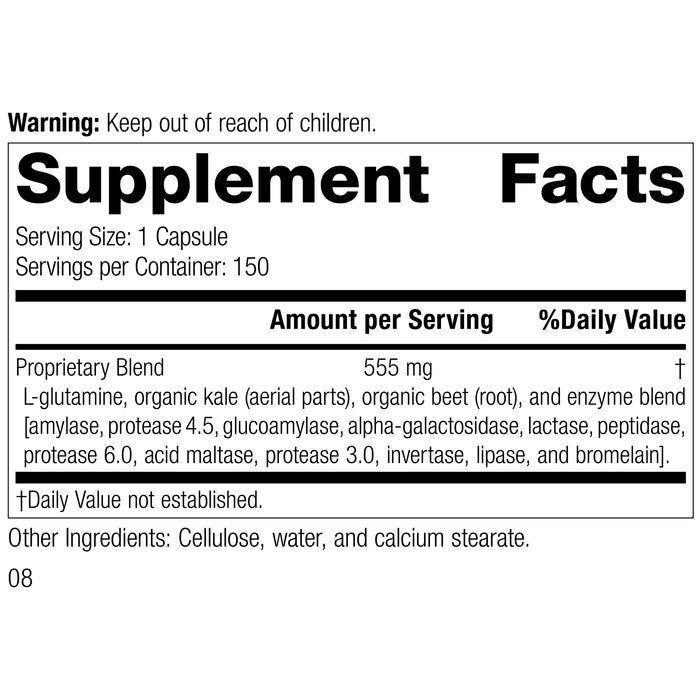 Enzycore, 150 Capsules, Rev 07 Supplement Facts