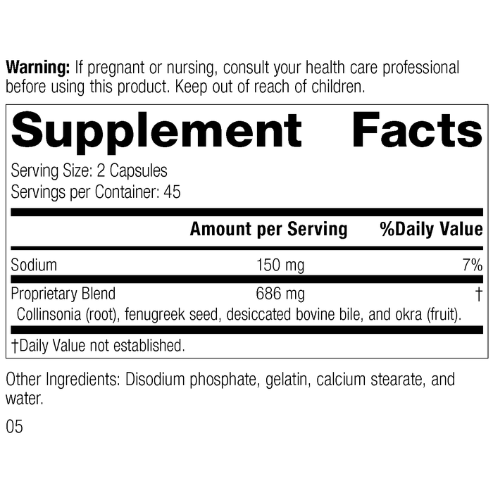 Fen-Cho®, 90 Capsules, Rev 05 Supplement Facts