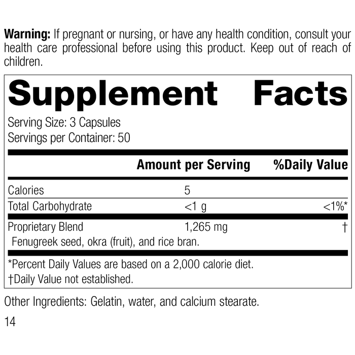 Fen-Gre®, 150 Capsules, Rev 14 Supplement Facts