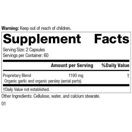 Garlic, 90 Capsules, Rev 11 Supplement Facts