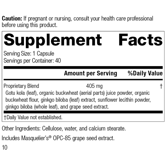 Ginkgo Synergy®, Rev 10 Supplement Facts