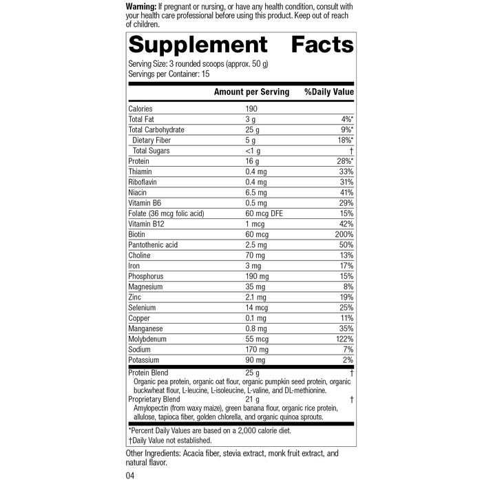 Glucose Assist Vanilla label image revision 2.