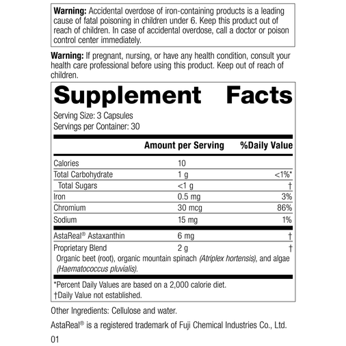 Rev 01 of Nutrition Label
