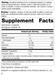 Rev 01 of Nutrition Label