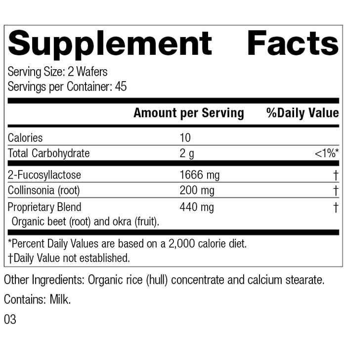 GI Stability™ 90 Wafers, Rev 02 Supplement Facts