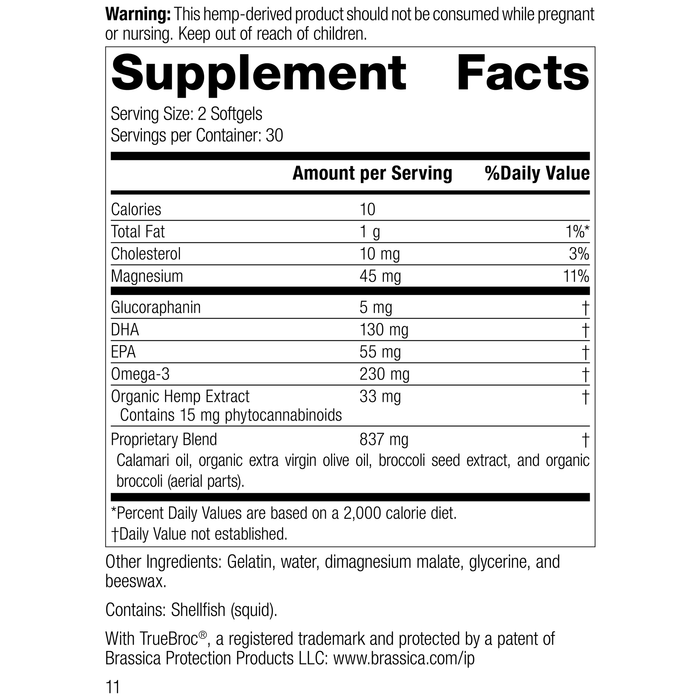 Hemp Oil Complex™, 60 Softgels, Rev 09 Supplement Facts