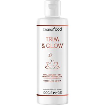 Nanofood Trim & Glow product bottle on a white background