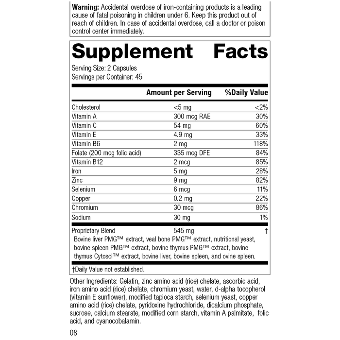 Immuplex®, 90 Capsules, Rev 06 Supplement Facts