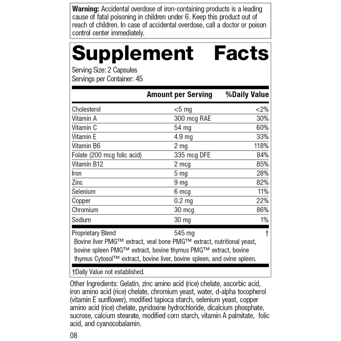 Immuplex®, 90 Capsules, Rev 06 Supplement Facts