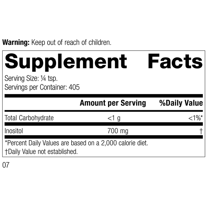 Inositol Powder, Rev 05 Supplement Facts