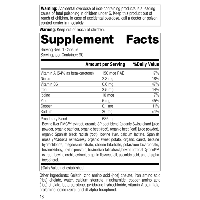Livaplex 5375-15 Supplement Label