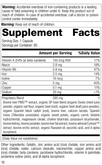 Livaplex 5375-15 Supplement Label