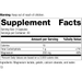 Magnesium Lactate Rev 11 Supplement Facts