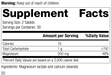 Magnesium Lactate Rev 02 Supplement Facts